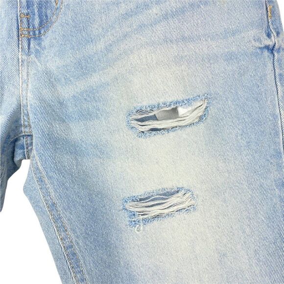 Aeropostale Aero Men's Slim Light Wash Distressed Cuffed Jean Denim Shorts US 31 - Picture 10 of 14